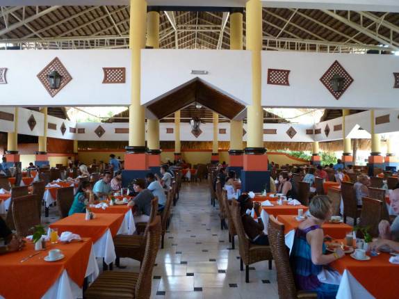 Restaurante de buffet do hotel em Punta Cana, no litoral da República Dominicana